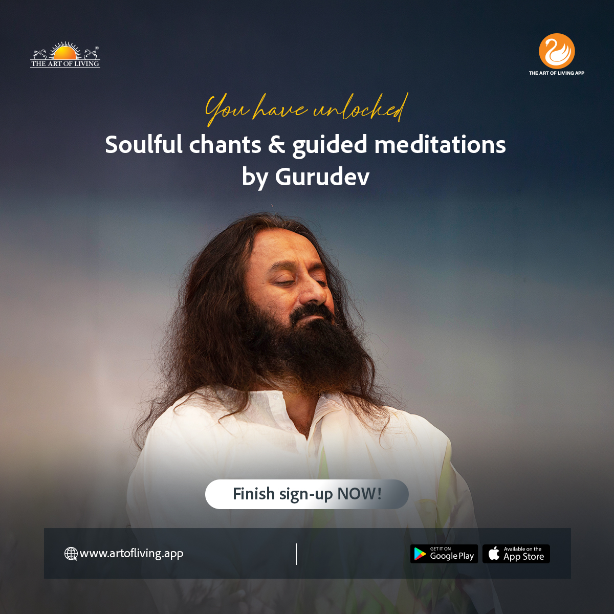 Art of Living App Facebook ad