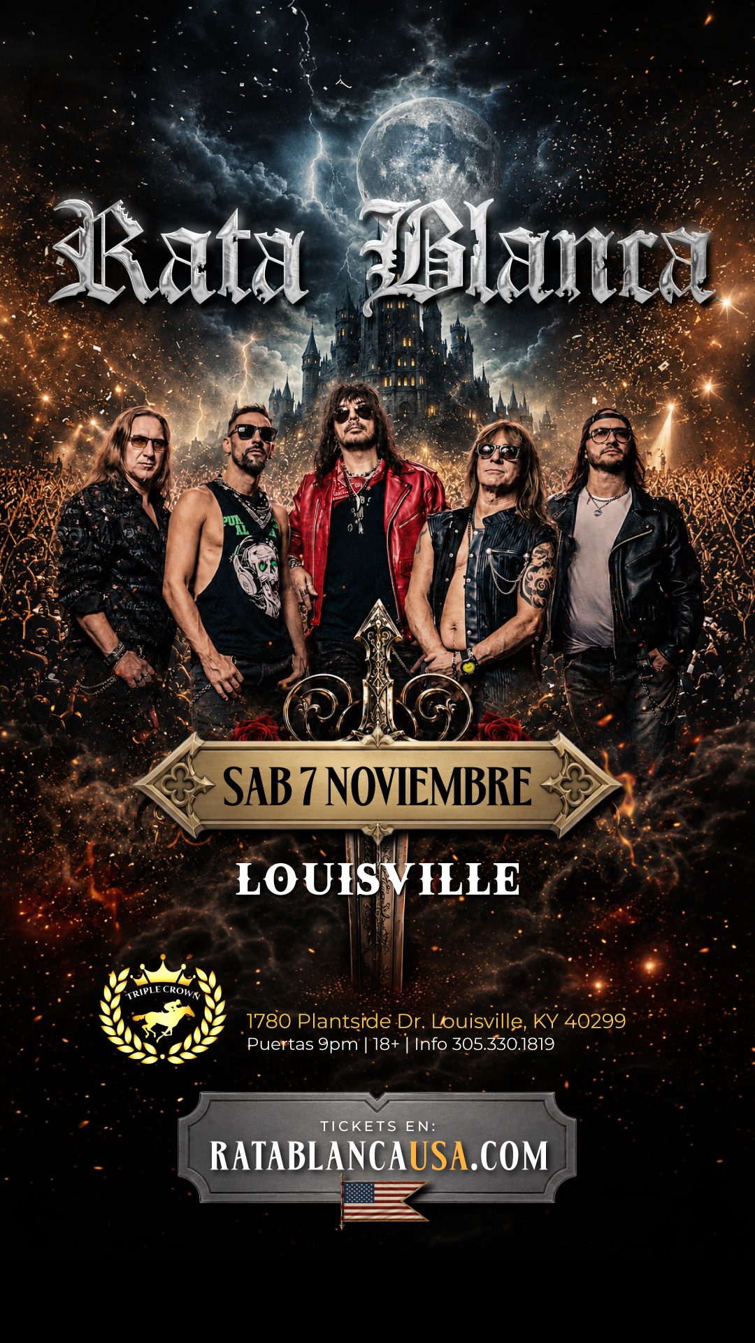 Conciertos en Kentucky Facebook ad: RATA BLANCA EN LOUISILLE
