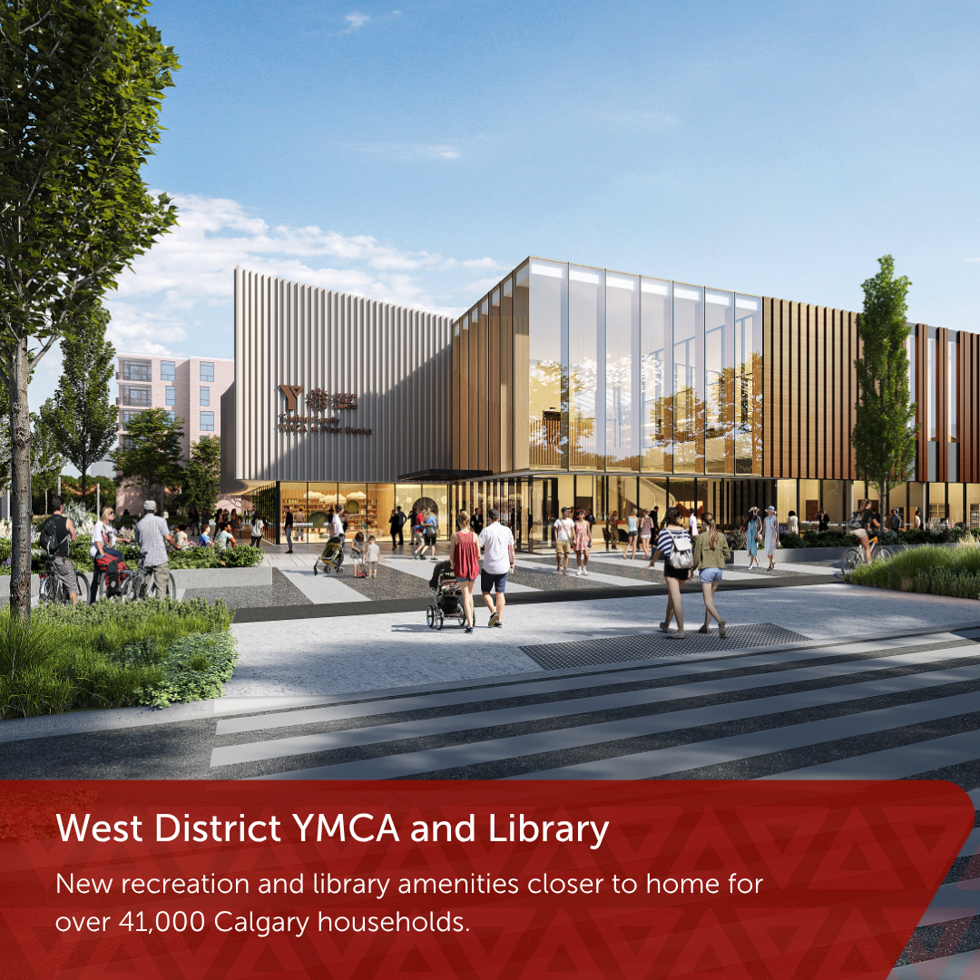 YMCA Calgary Facebook ad: A proposed new recreation and library facility is…