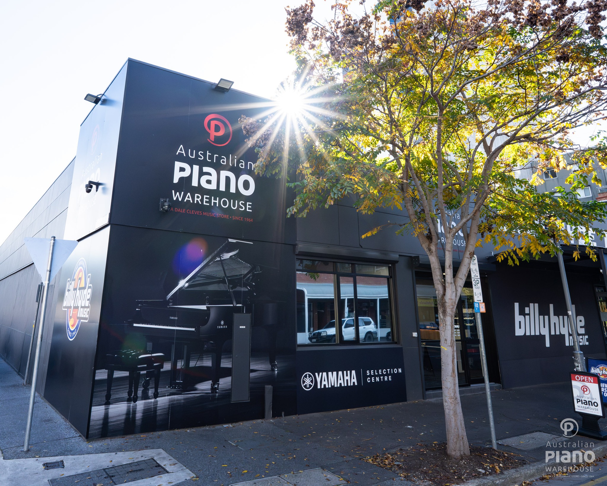 Australian Piano Warehouse Facebook ad: Our brand new Adelaide showroom is now open!