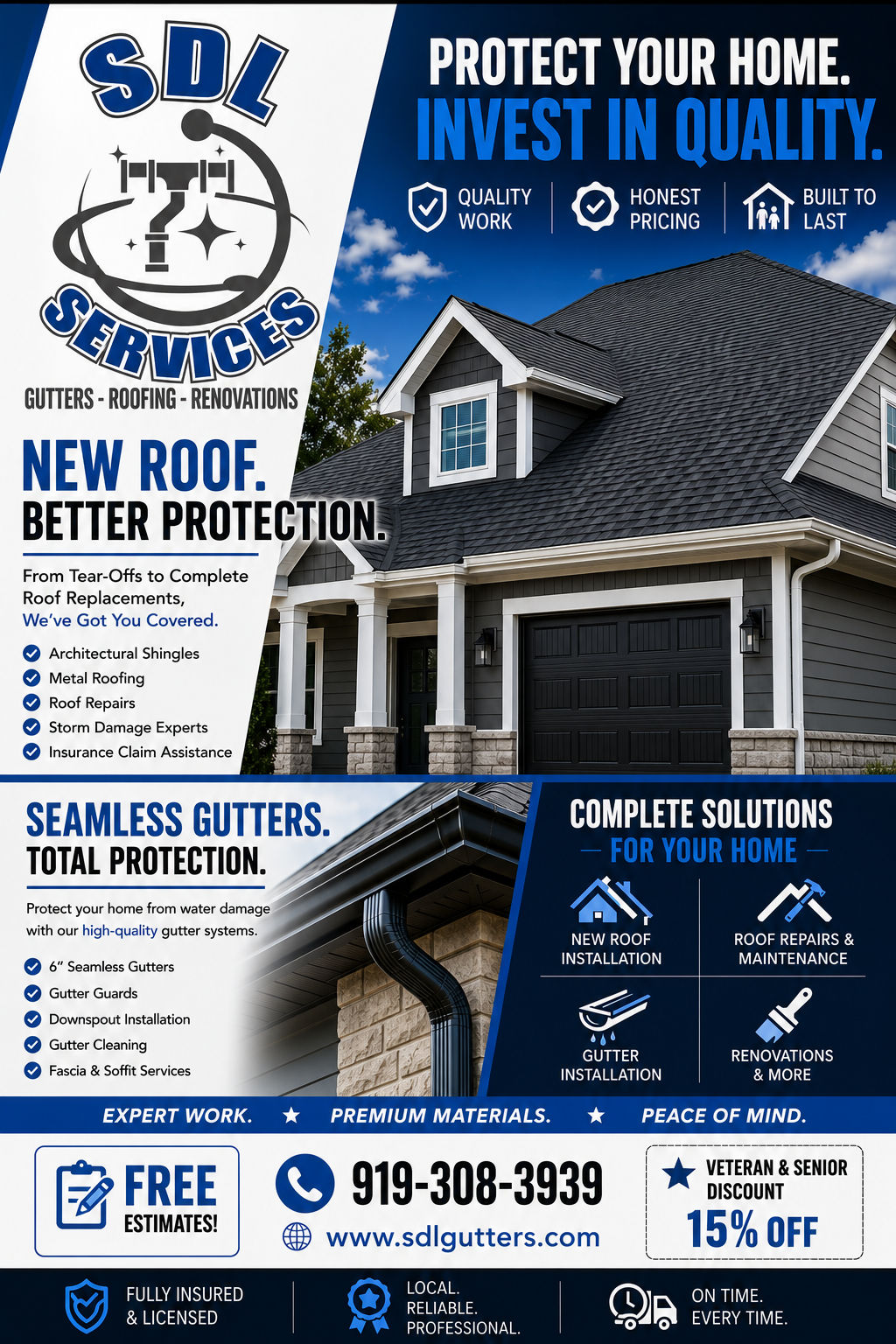 SDL Gutter Services Facebook ad