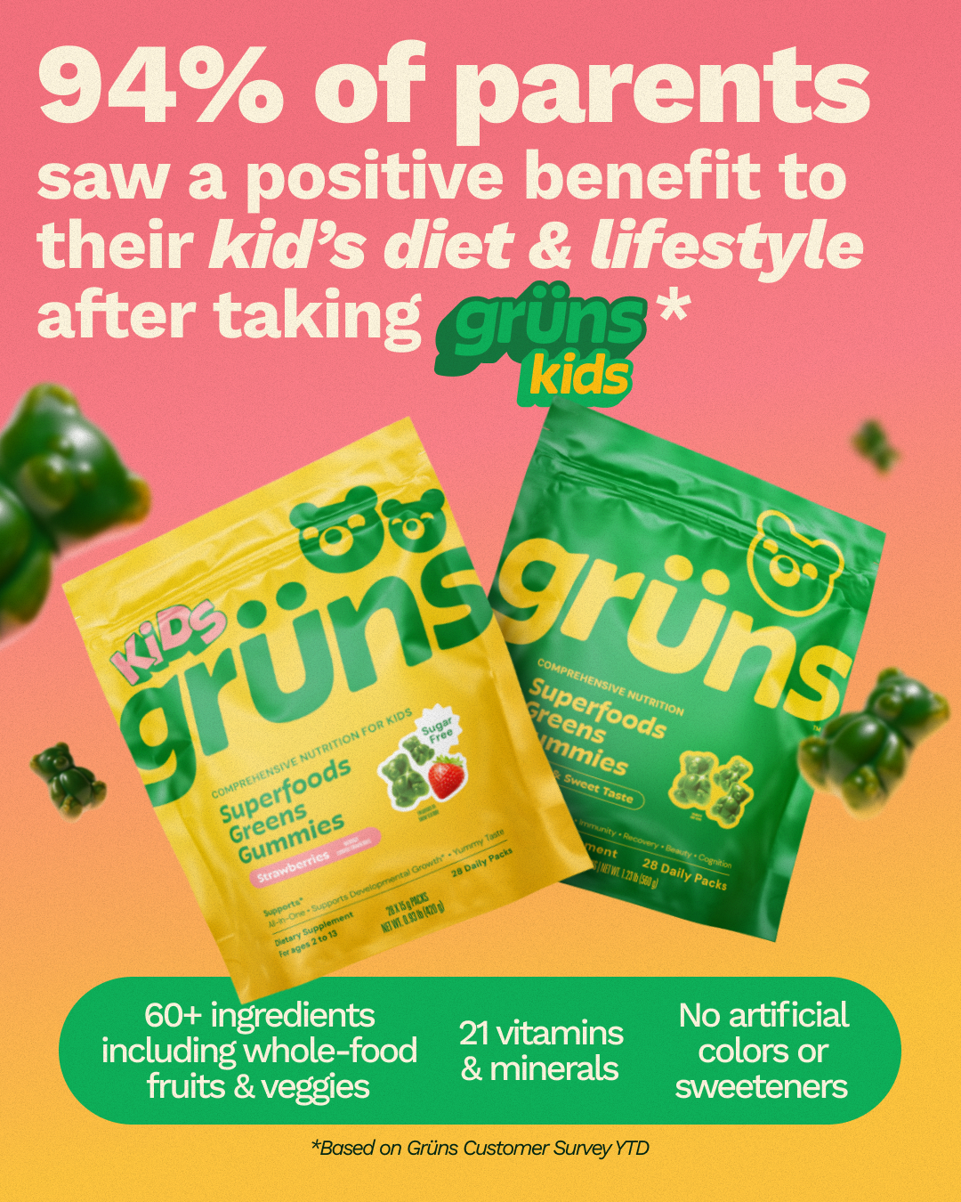 Grüns Kids Facebook ad