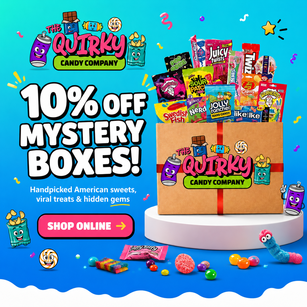 The Quirky Candy Company Facebook ad