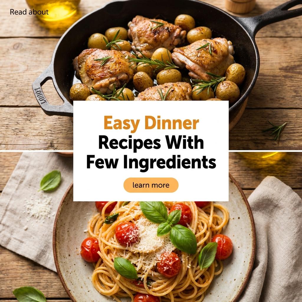 Happy Zone Facebook ad: Read About Easy Dinner Recipes With Few Ingredients