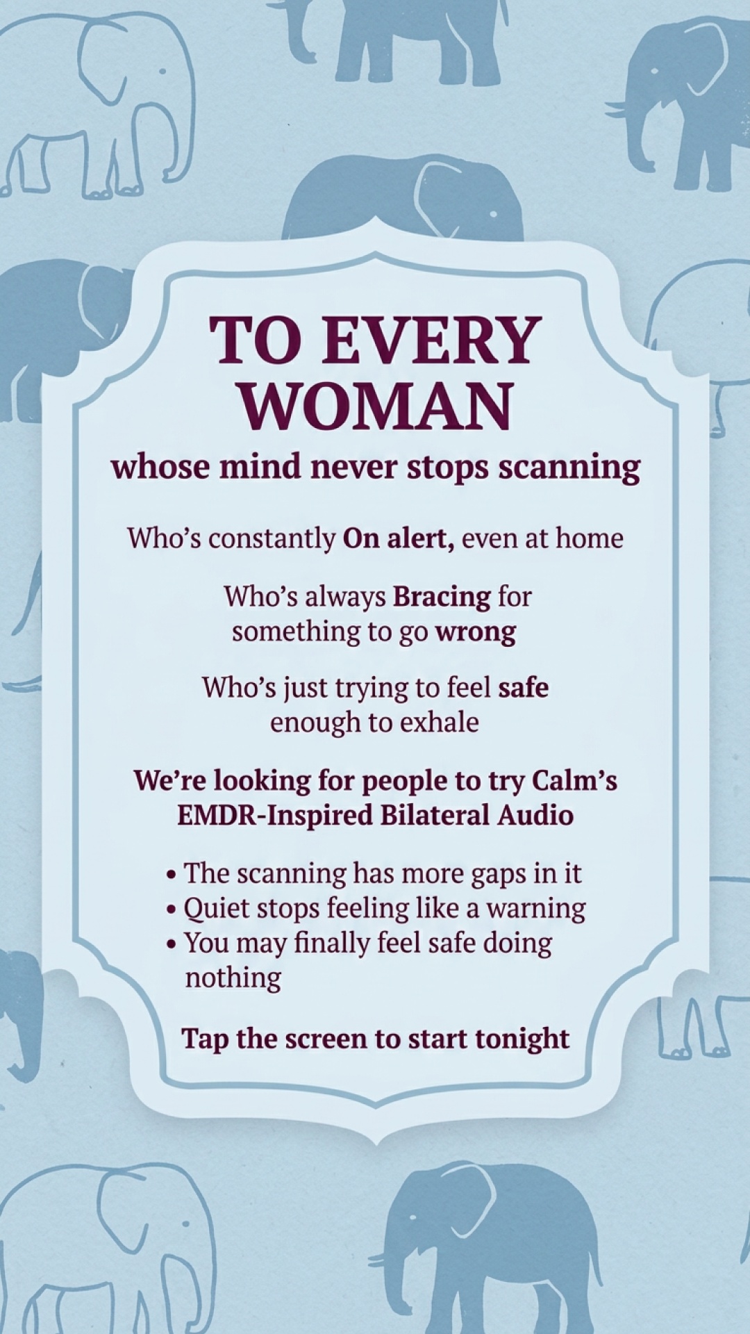 Calm Facebook ad