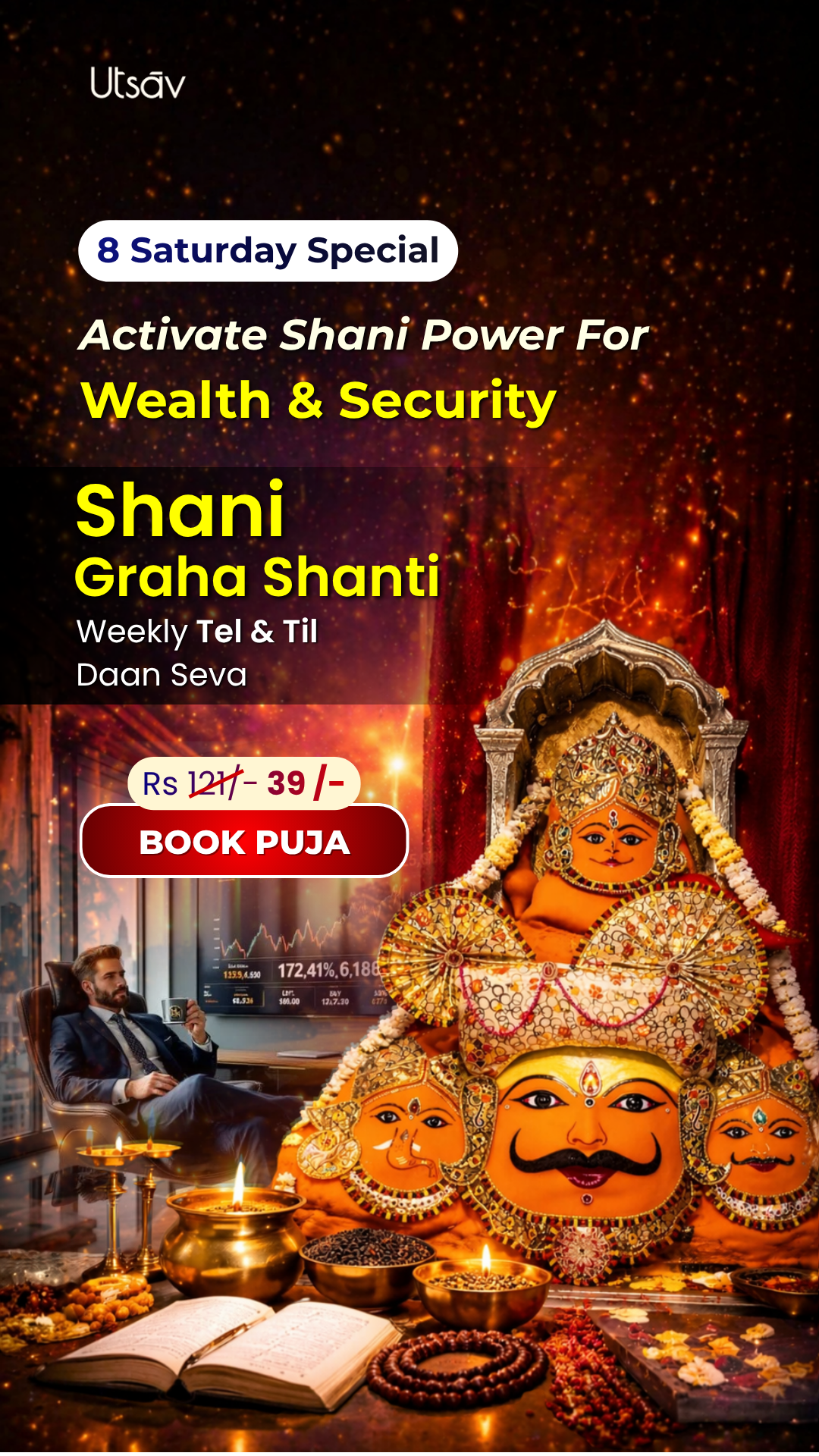 Utsav App : India’s most Loved  Puja Booking App Facebook ad