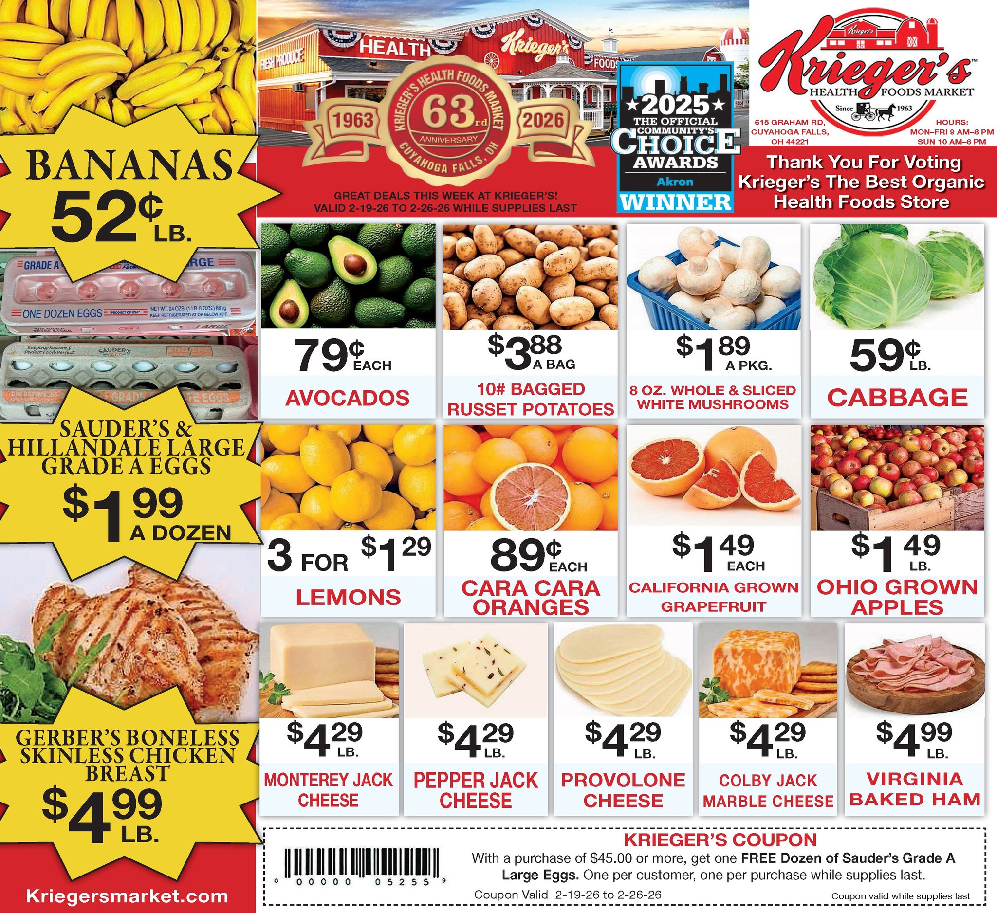 Krieger's Market Facebook ad