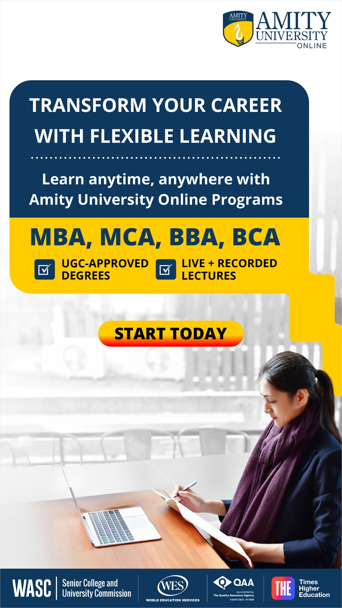 Amity Online Facebook ad