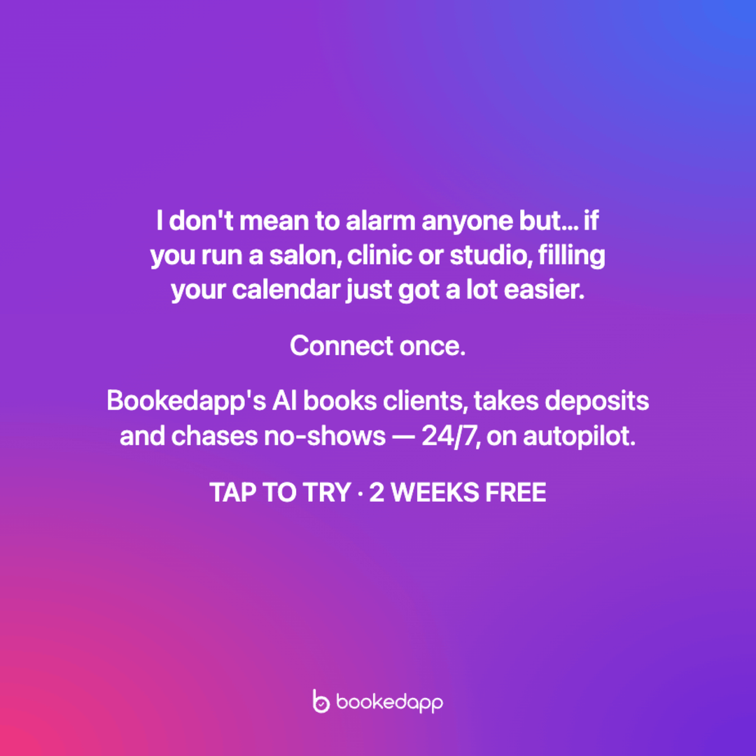 Bookedapp Facebook ad
