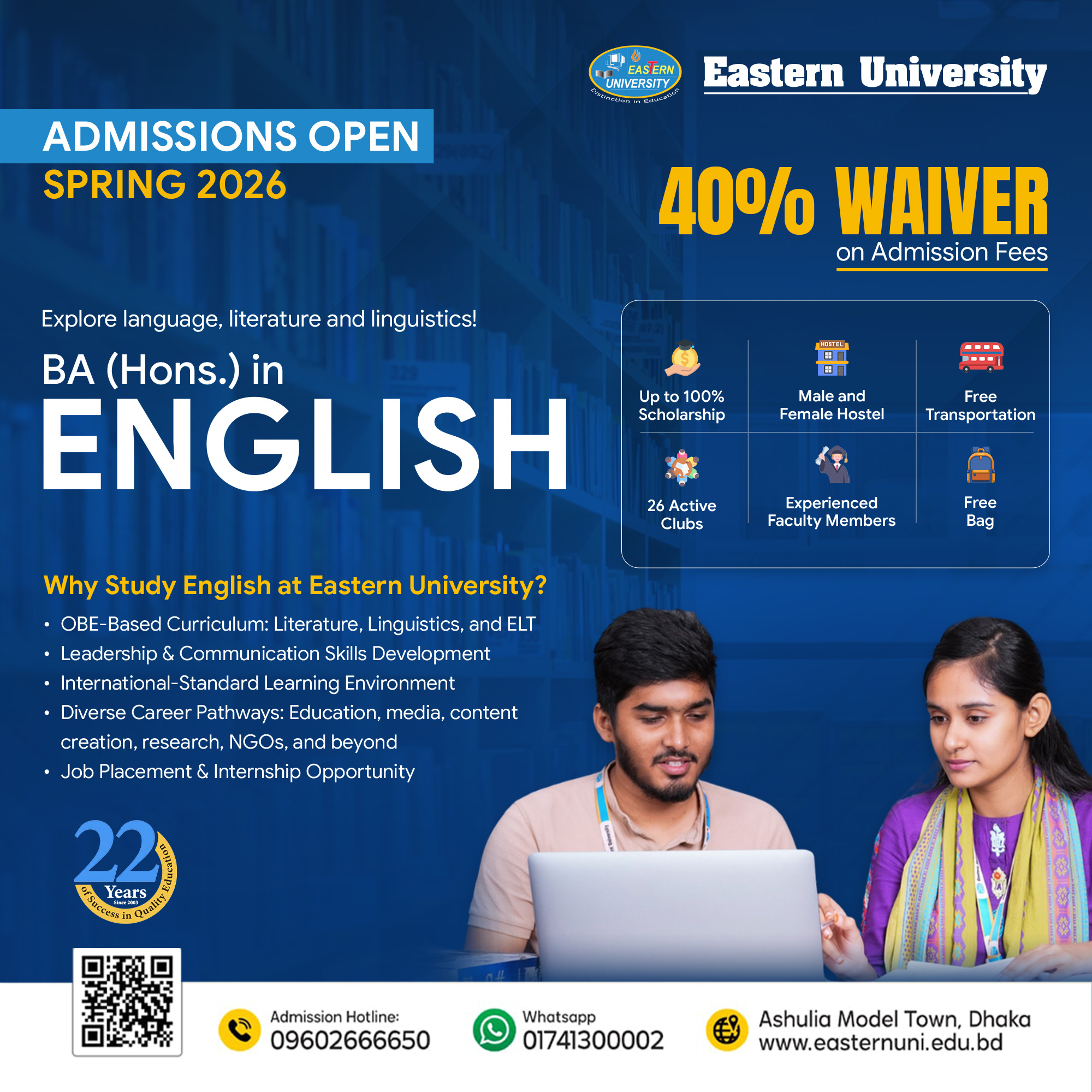Eastern University Facebook ad