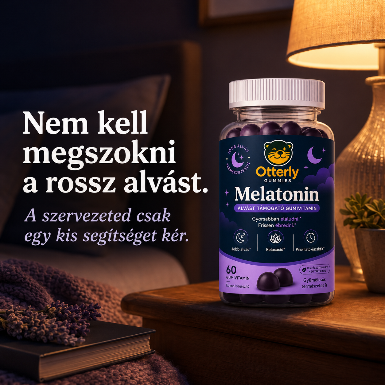 Otterly Facebook ad: Nem kell megszokni a rossz alvást.