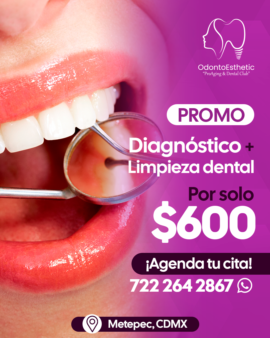 Dental Odonto Esthetic Facebook ad from Oct 11, 2025