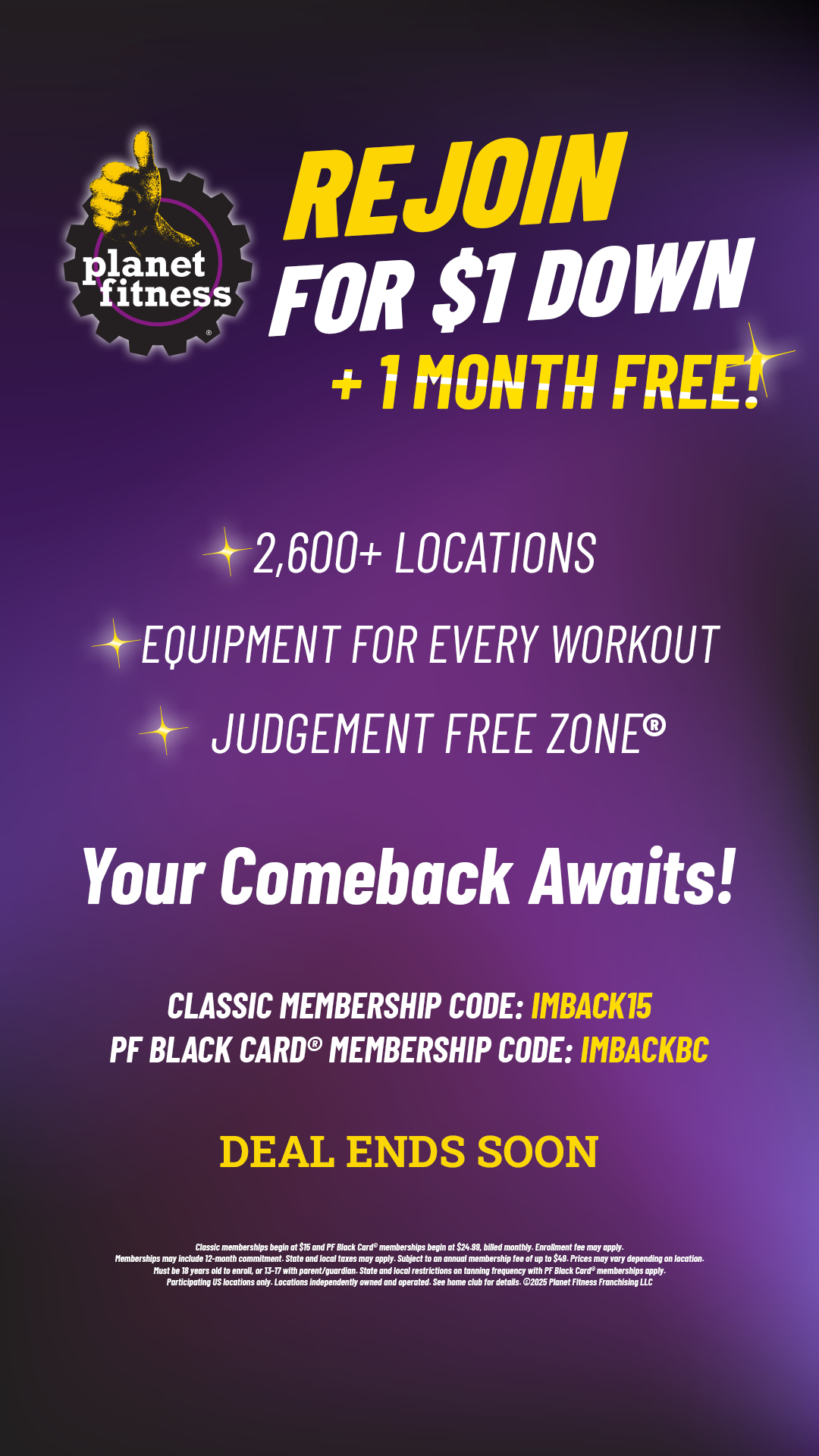 Planet Fitness Facebook ad from Jan 1, 2026