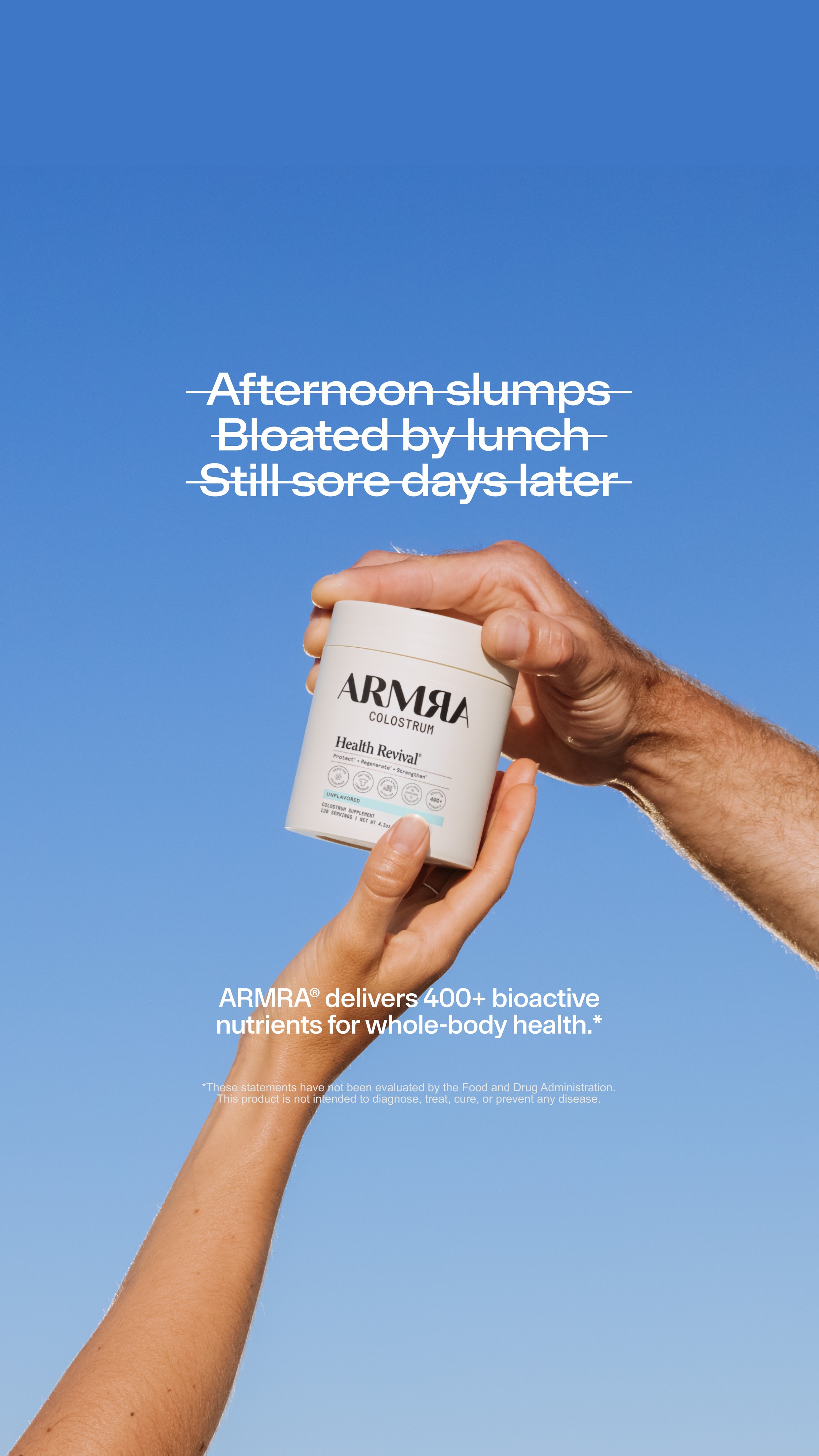 ARMRA Facebook ad