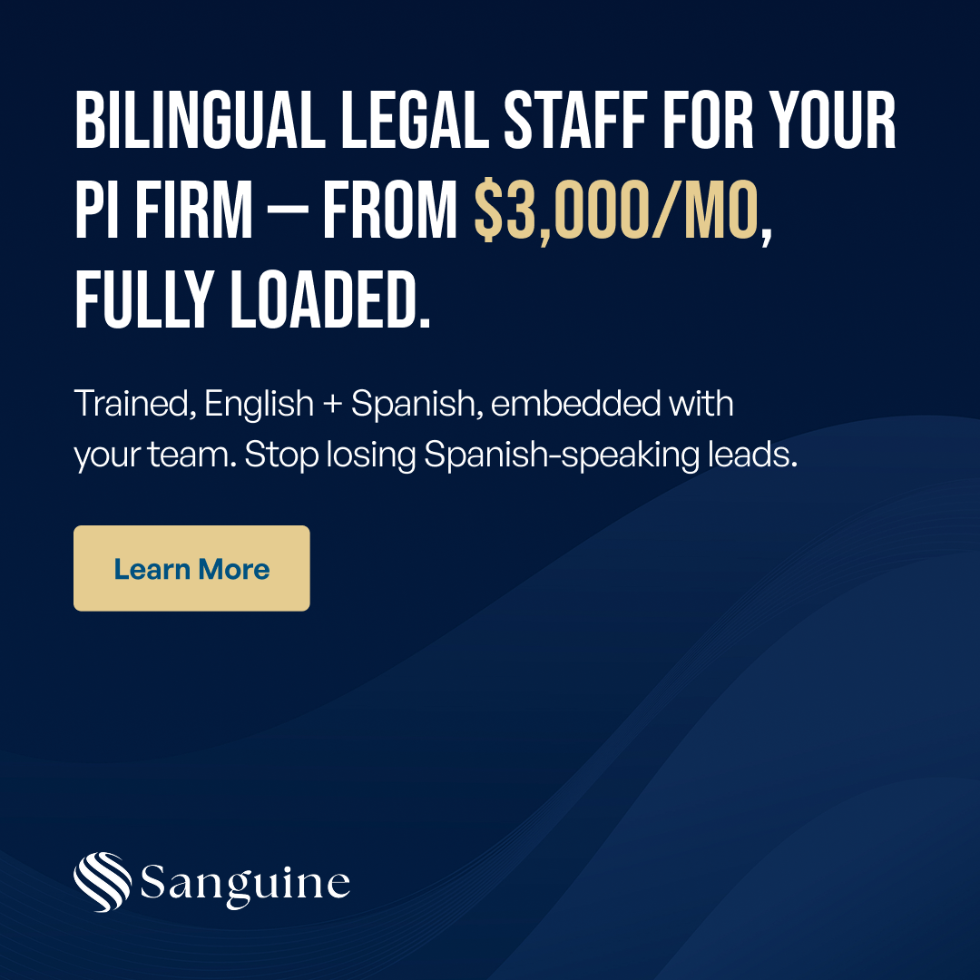 Sanguine Strategic Advisor Facebook ad: Add Trained Legal Support to Your Firm