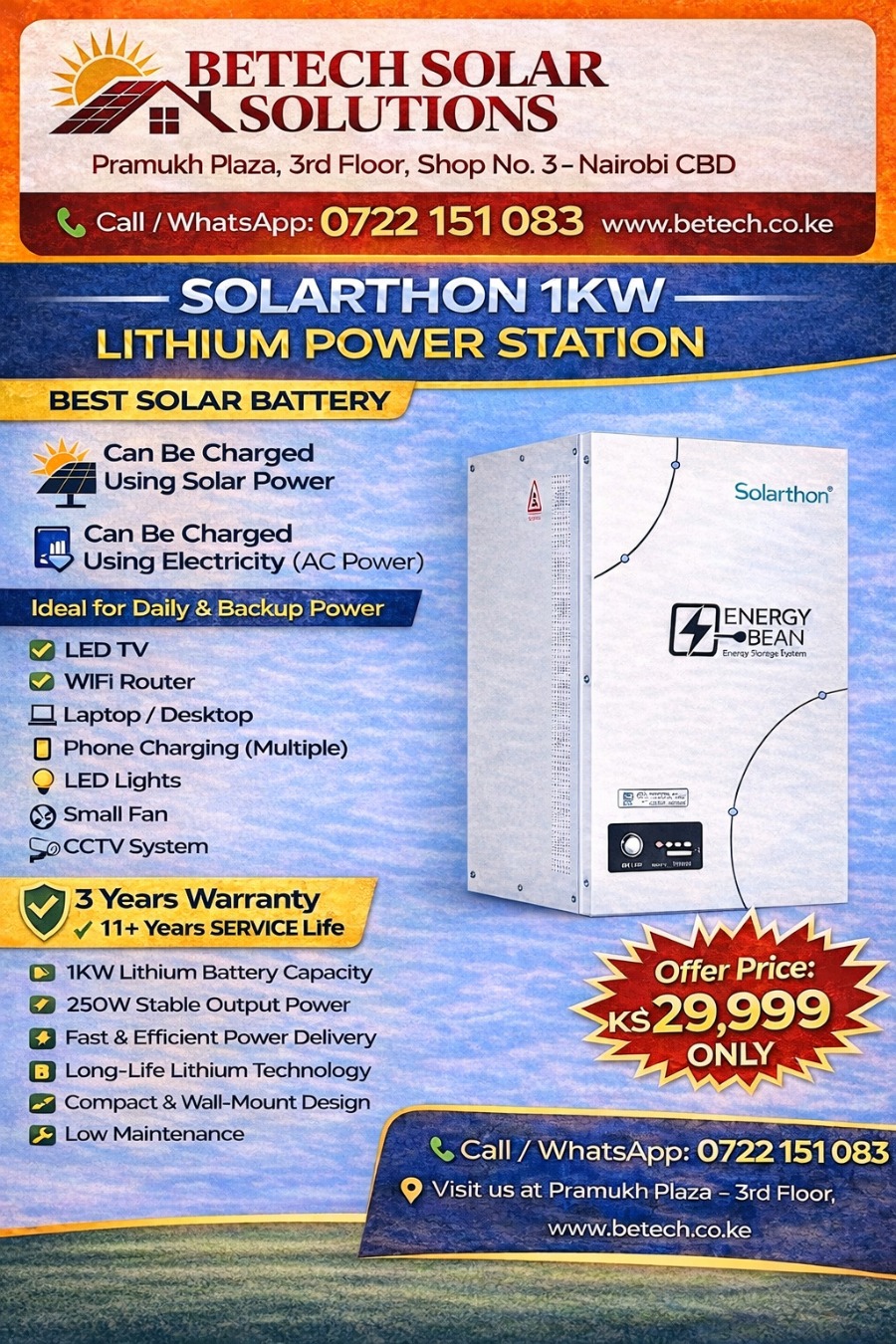 Betech Solar Solutions Kenya Facebook ad