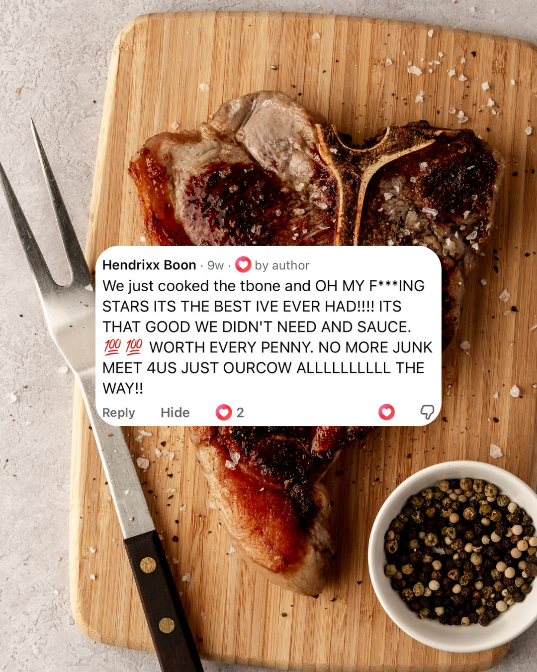 Our Cow Facebook ad