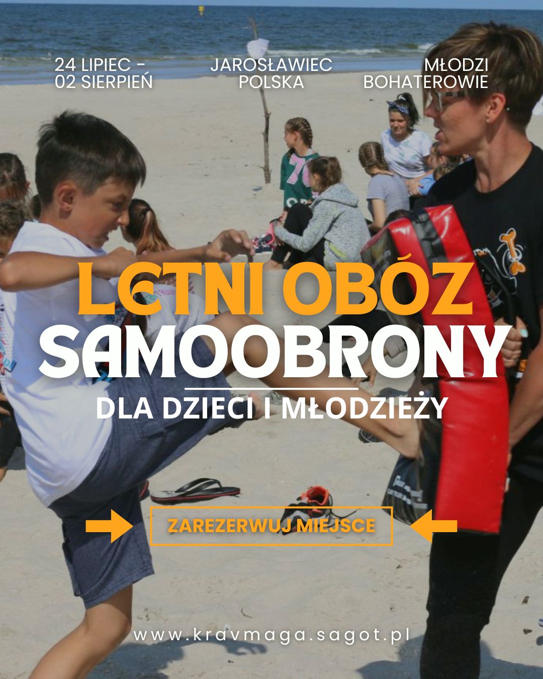 Krav Maga SAGOT Facebook ad: Szukam 50 dzieci na obóz samoobrony