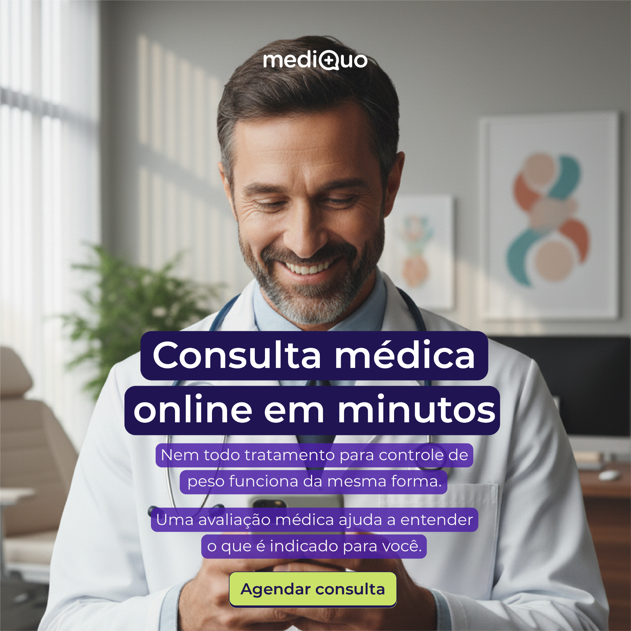Mediquo Brasil Facebook ad: Consulta médica para emagrecer online