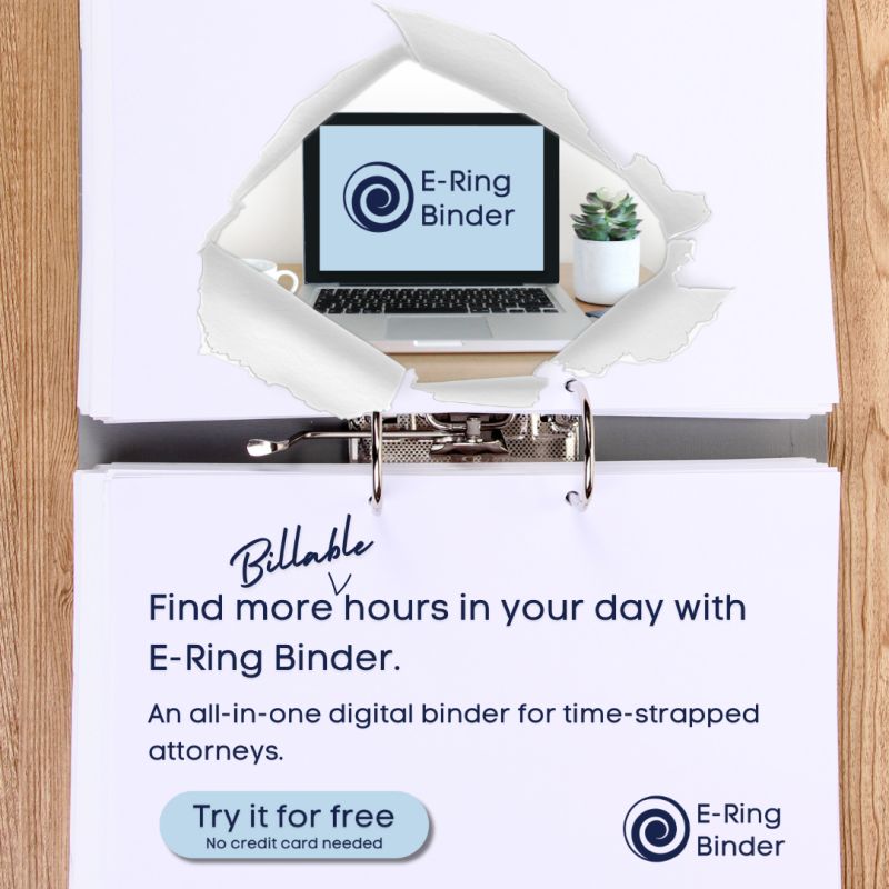 E-Ring Binder Facebook ad: Cut the busy work with E-Ring Binder