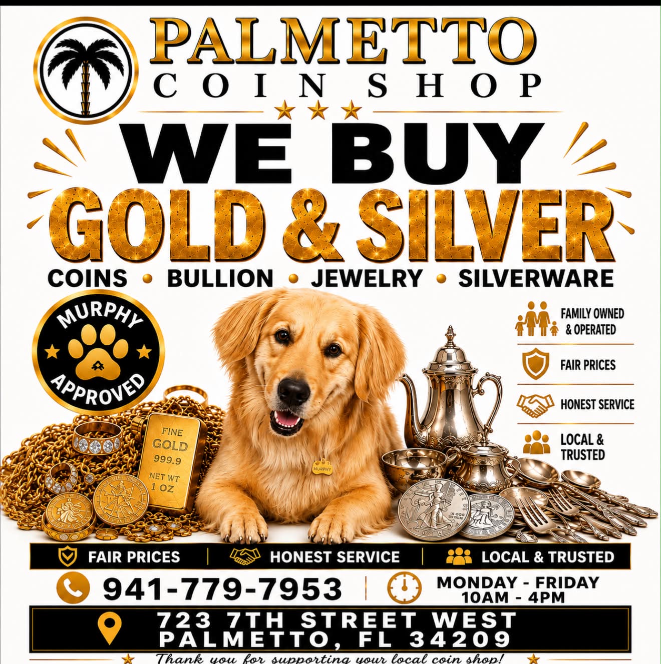 Palmetto Coin Shop Facebook ad: Now is the time to cash in that…