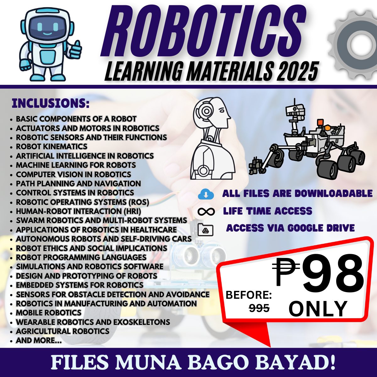 Robotics for Beginners PH Facebook ad: ROBOTICS
