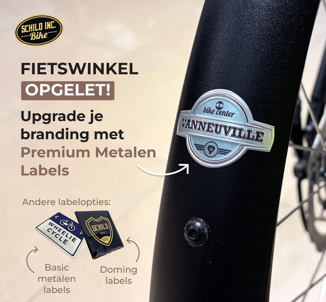 Schild Inc. Facebook ad: Fietswinkels, opgelet!