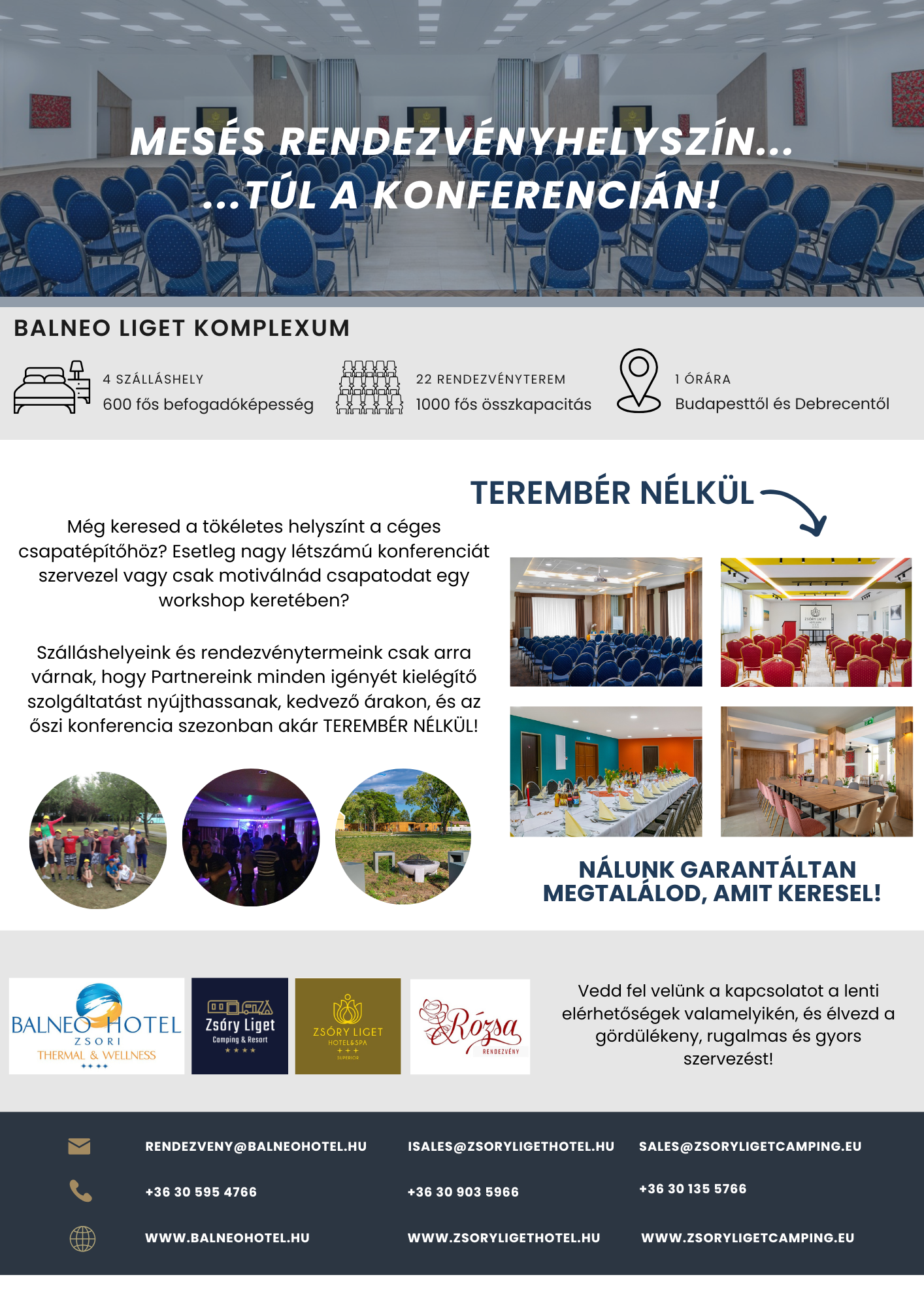 Balneo Hotel Zsori Thermal & Wellness Facebook ad: Rendezvényhelyszín