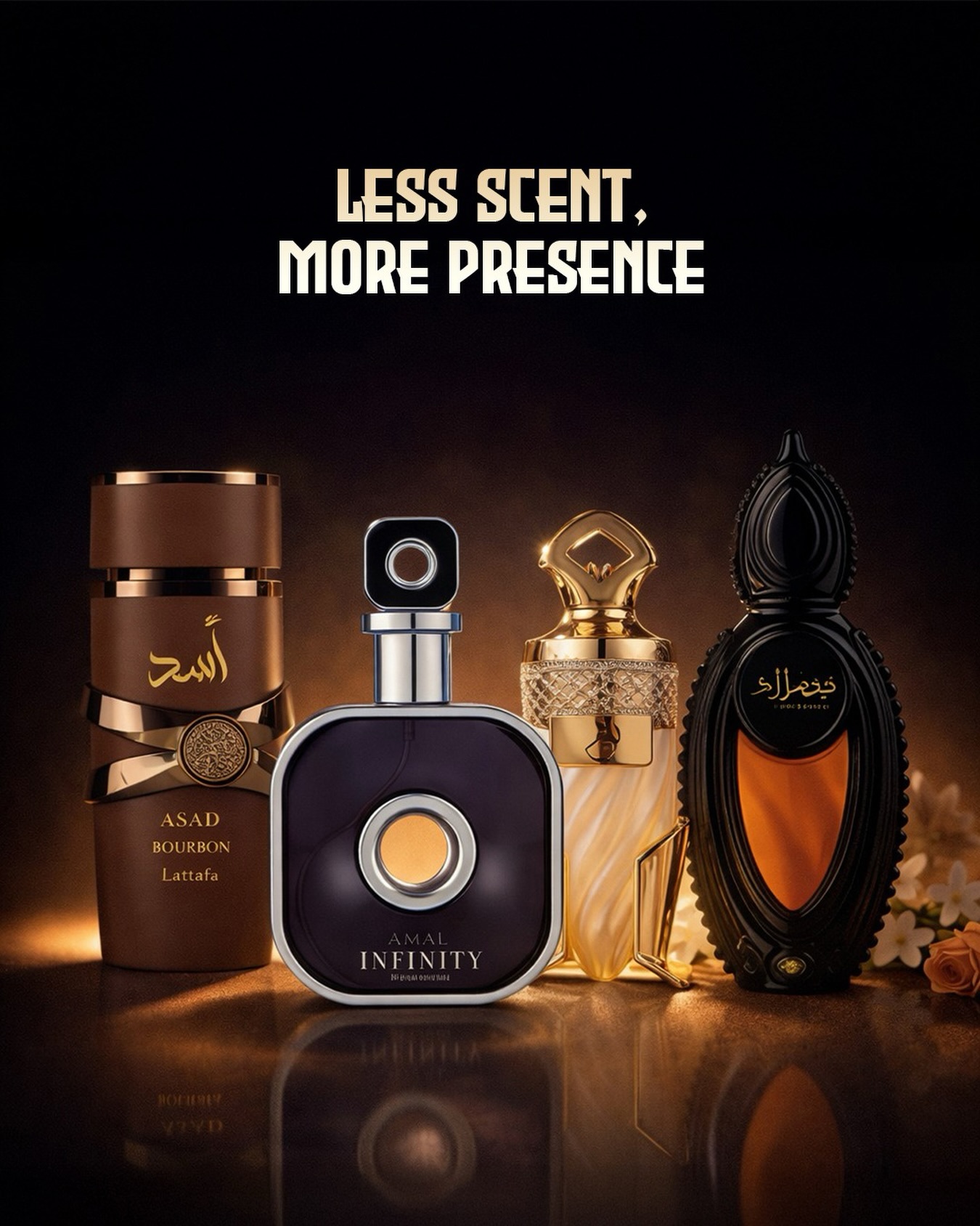 Perfume Review Facebook ad: Less scent. More presence.