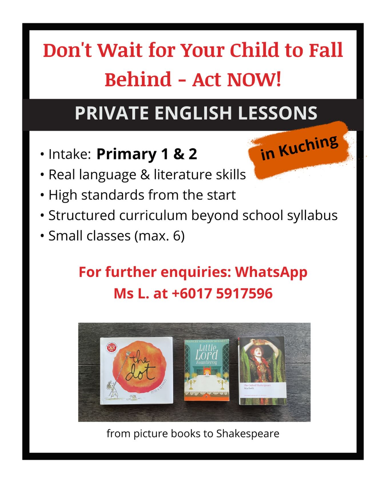 Ms L. Facebook ad: Most parents begin searching for a good tutor…