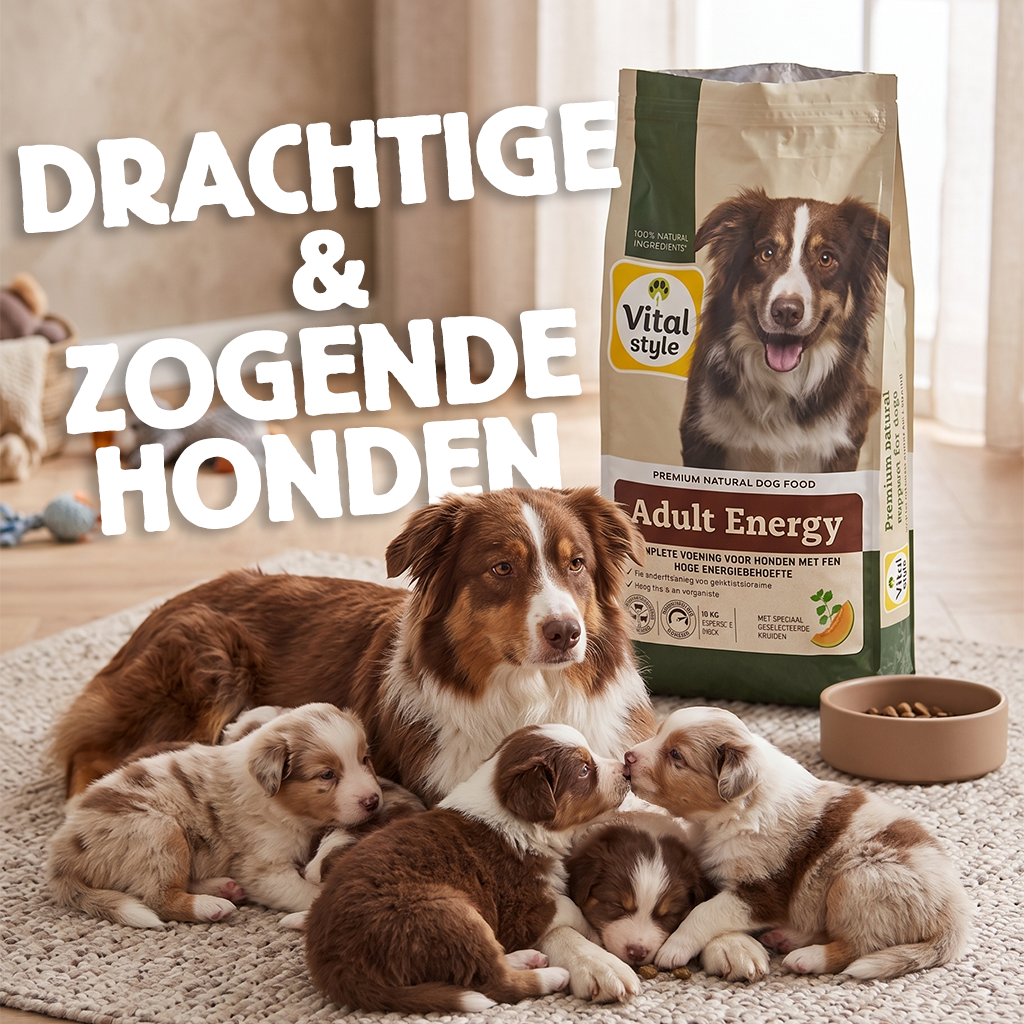 Vitalstyle.nl Facebook ad: De Adult Energy hondenbrokken hebben een hoog eiwit…