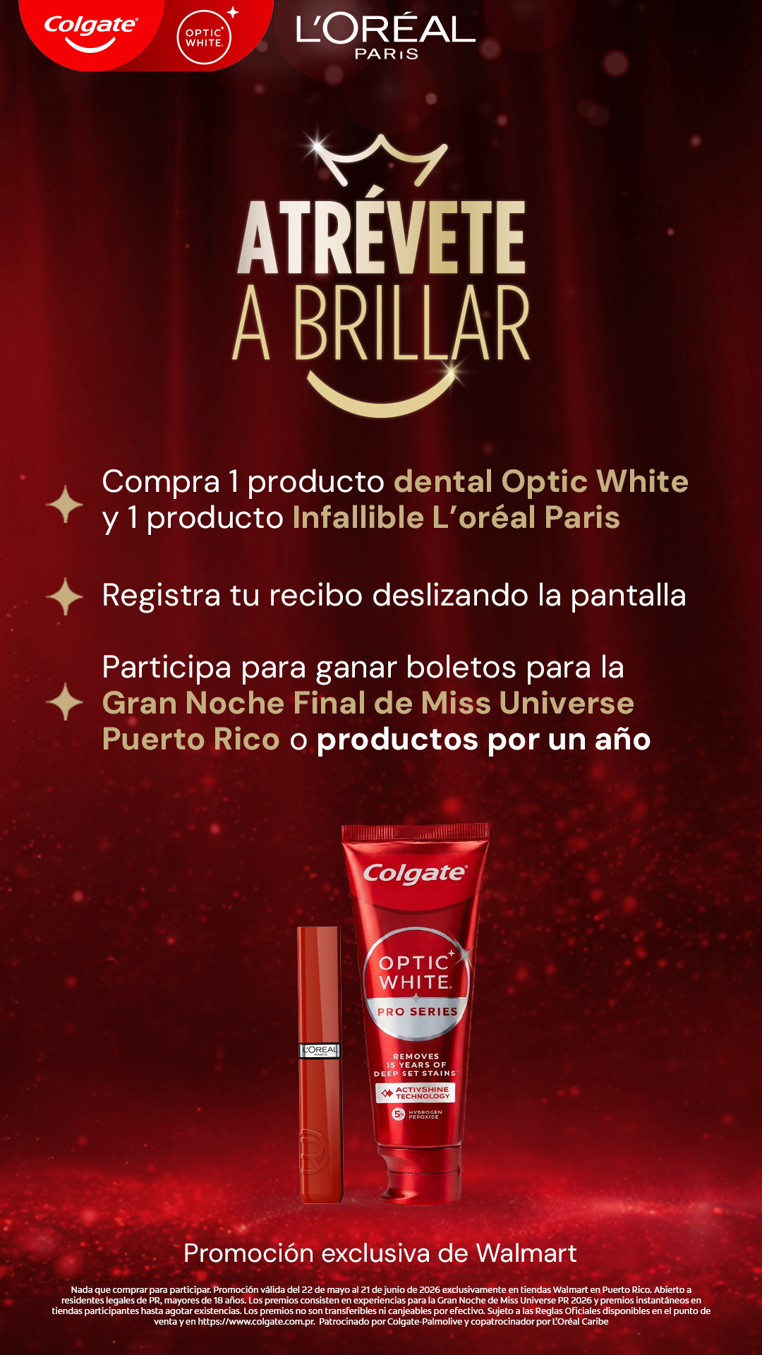 Colgate Latinoamérica Facebook ad: Promoción Atrévete a Brillar