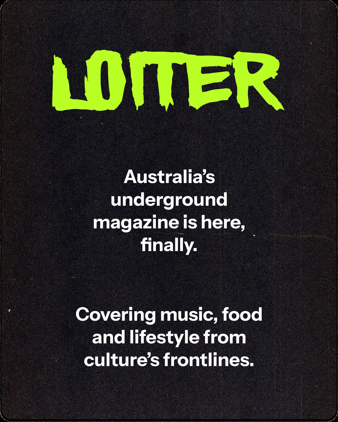 loiter.au Facebook ad: If you only read what’s on the surface…