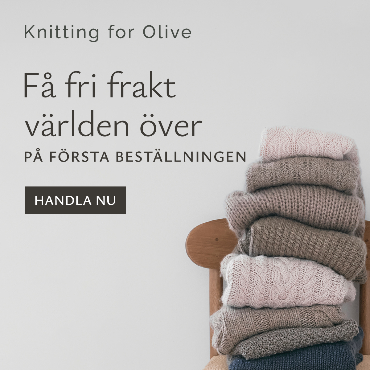 Knitting for Olive Facebook ad
