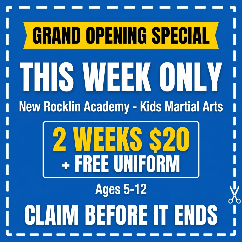 Rocklin Academy - Family Taekwondo Facebook ad: Family Martial Arts!