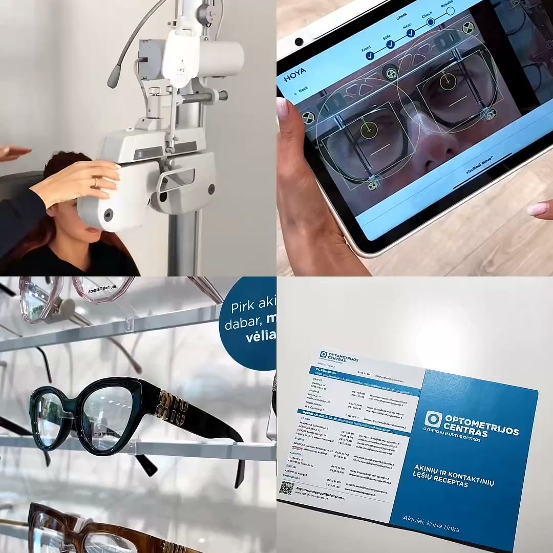 Optometrijos centras Facebook ad from Jul 10, 2026