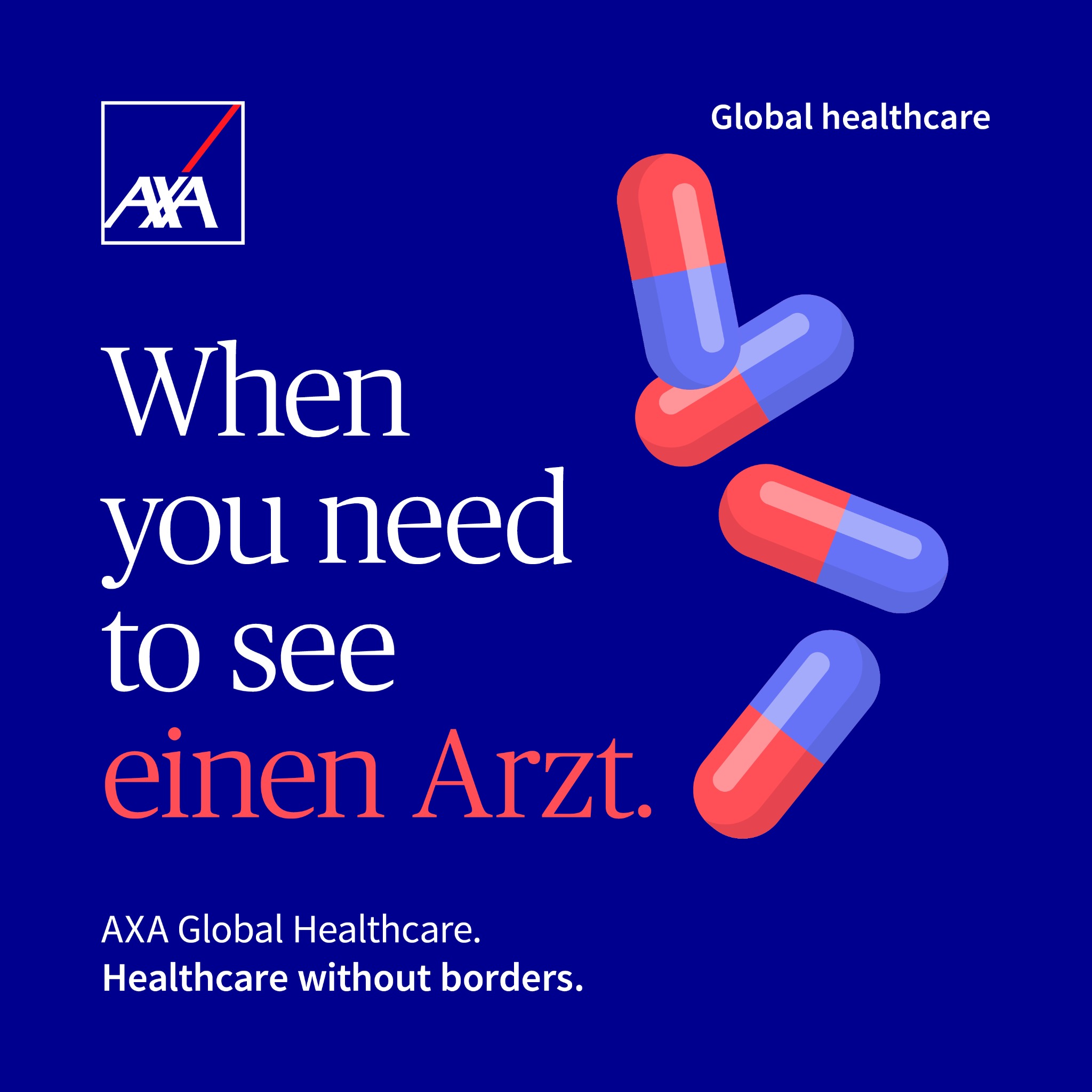 AXA Facebook ad: When you’re far from home and not feeling…