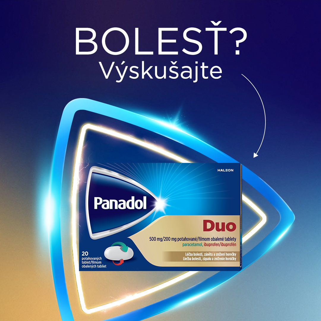 Panadol Facebook ad: BOLESŤ? Dvojitá sila v 1 tablete