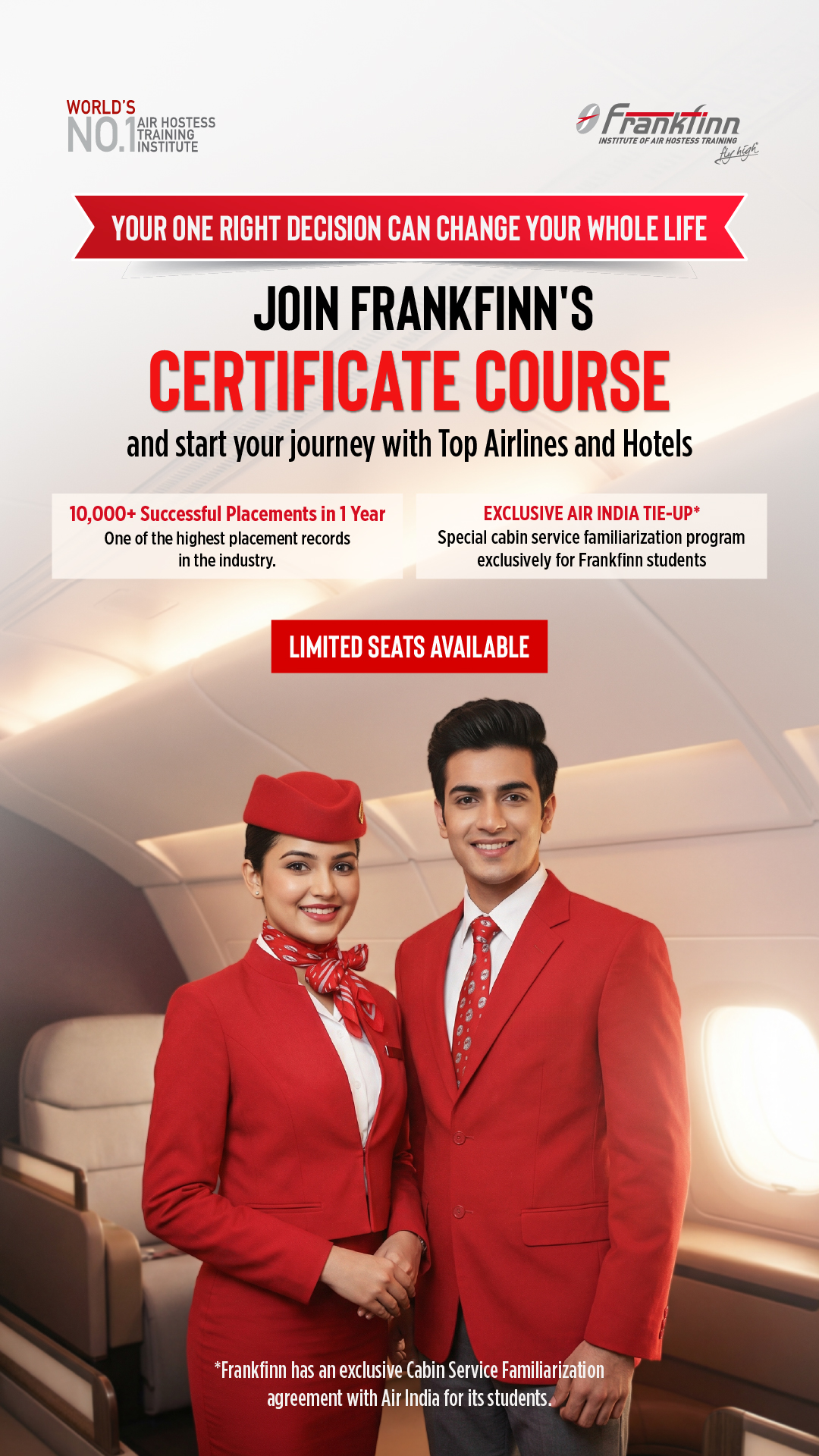 Frankfinn Institute of Air Hostess Training Facebook ad