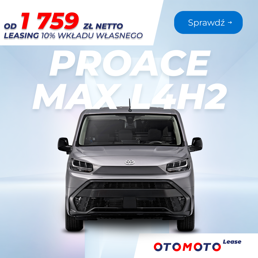 Otomoto Lease Facebook ad: Nowa Toyota Proace MAX L4H2 w leasingu dla…