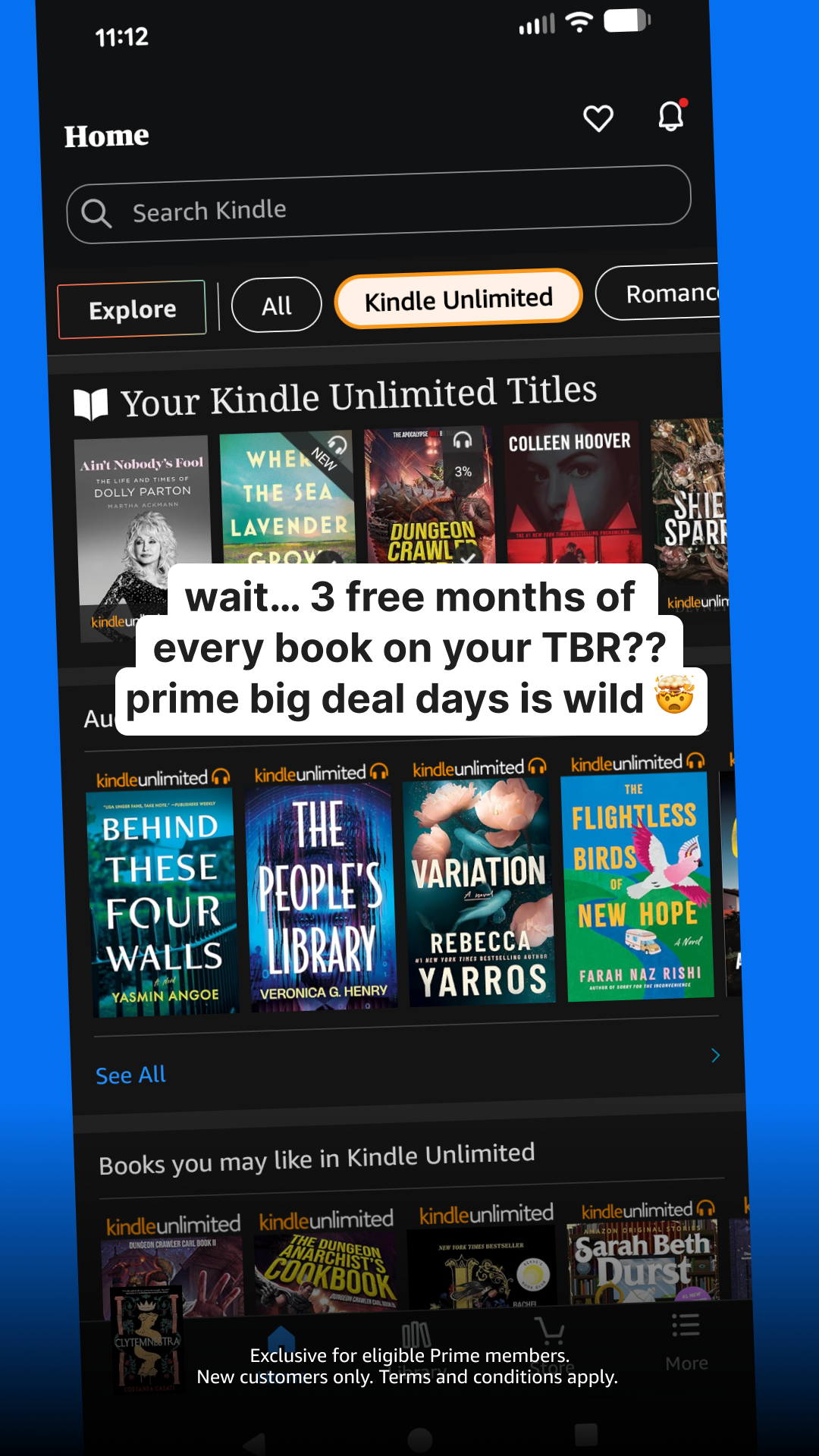 Amazon Kindle Facebook ad