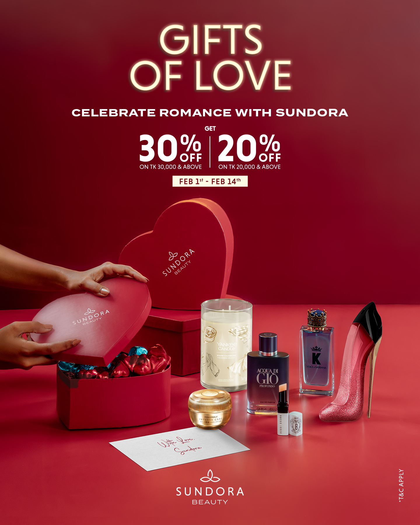 Sundora Beauty Facebook ad: Don't Just Give a Gift - Give a Statement!