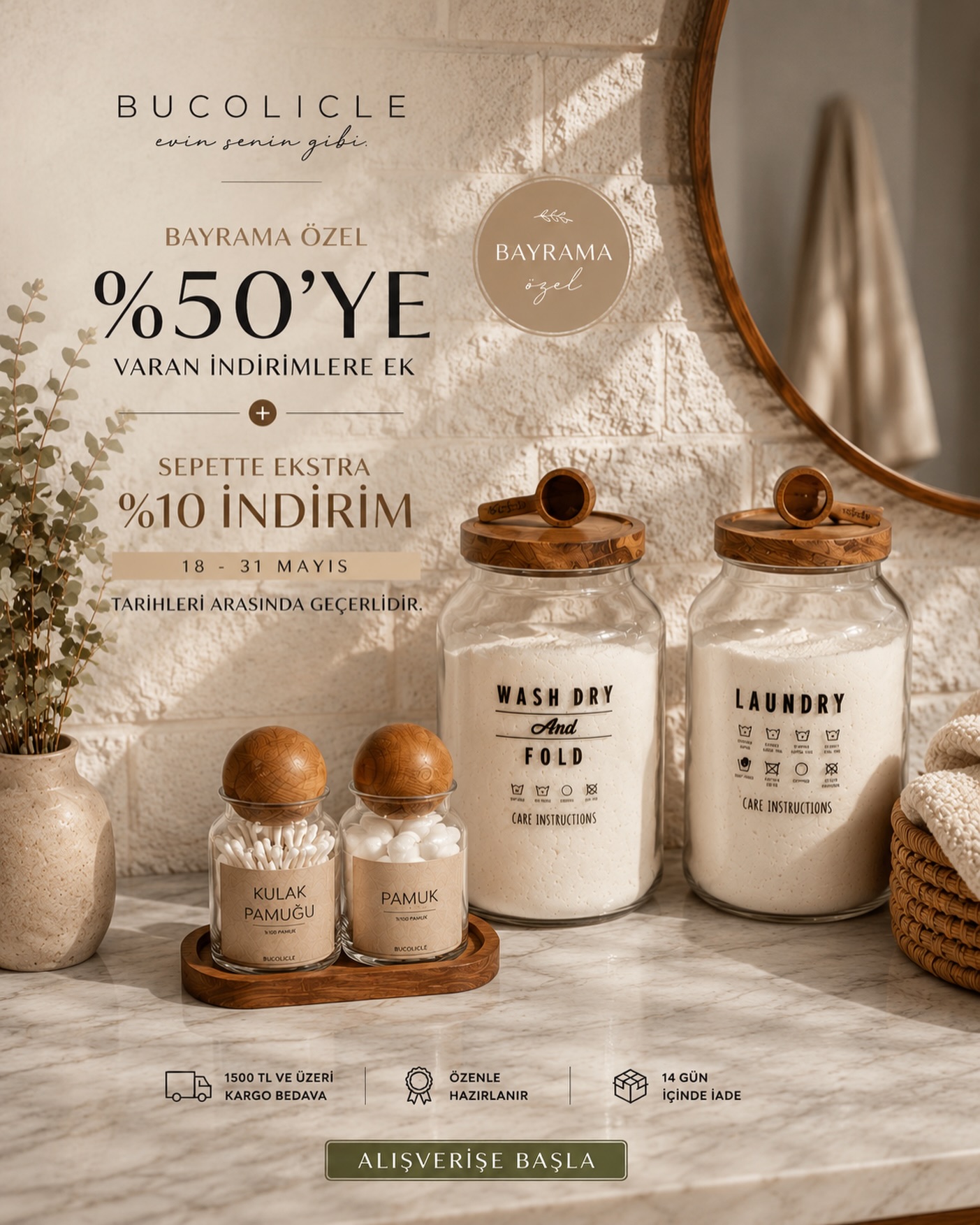 Bucolıc Home Decoration Facebook ad: Bayramın en güzel hali, evde saklı