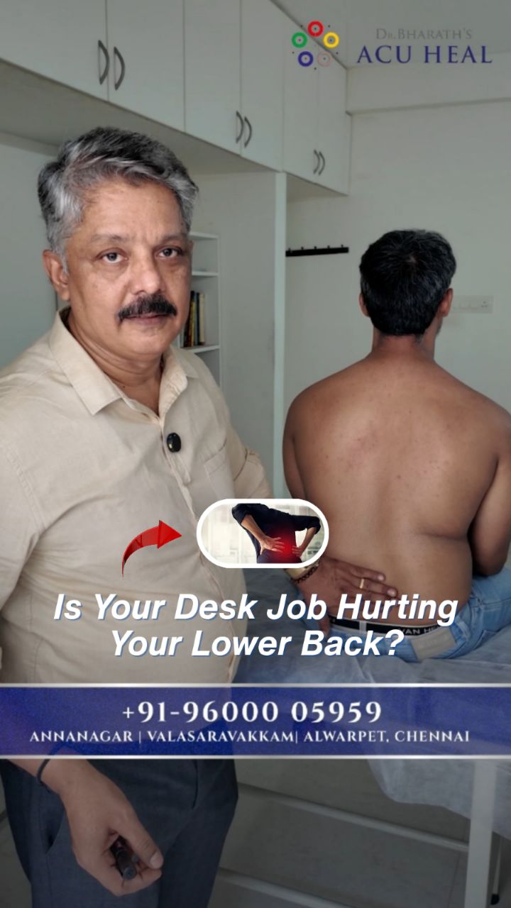 Dr. Bharath's Acu Heal Facebook ad: Long Commutes + Long Sitting Hours = An…