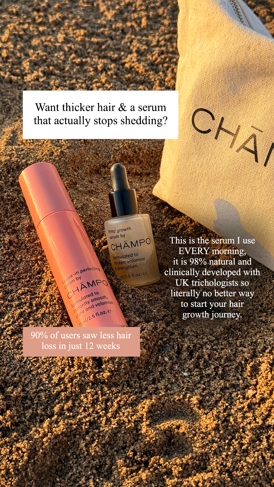 Chāmpo Haircare Facebook ad