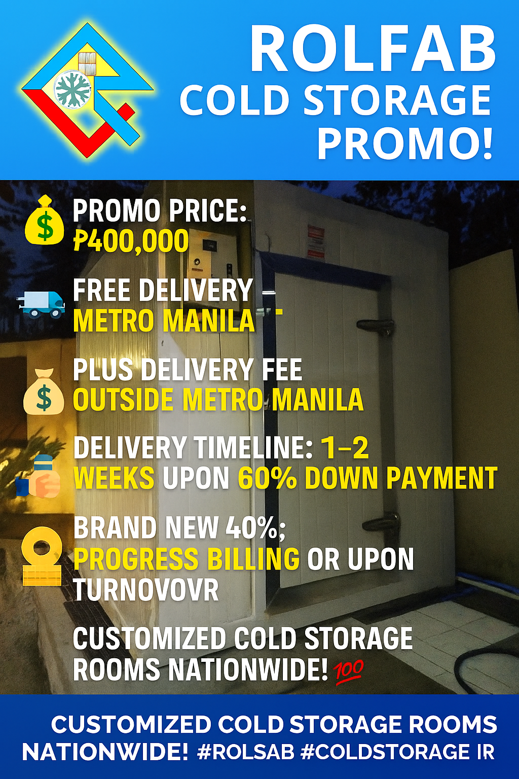 Cold Storage ROL fabrications Facebook ad