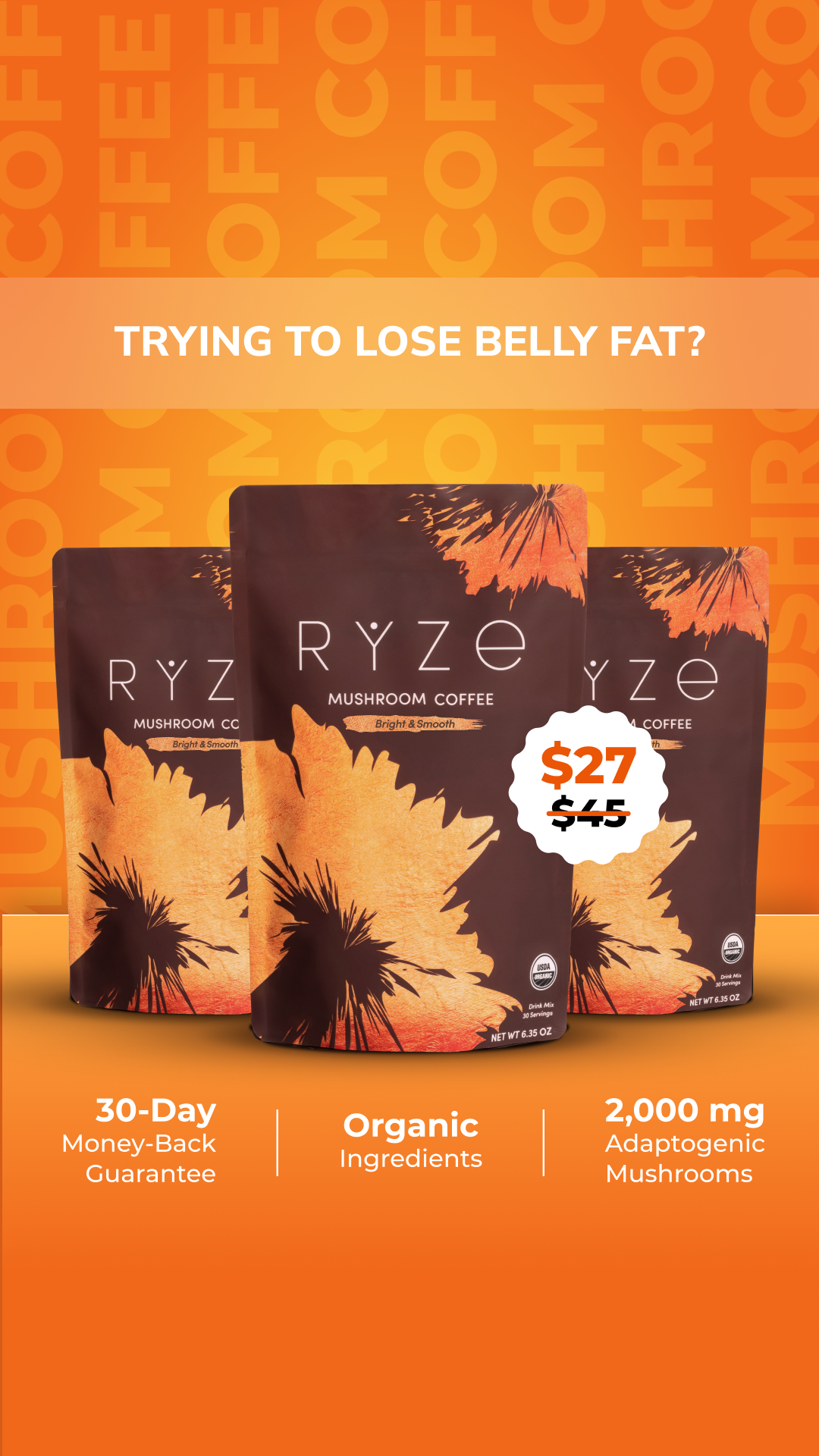 RYZE Superfoods Facebook ad