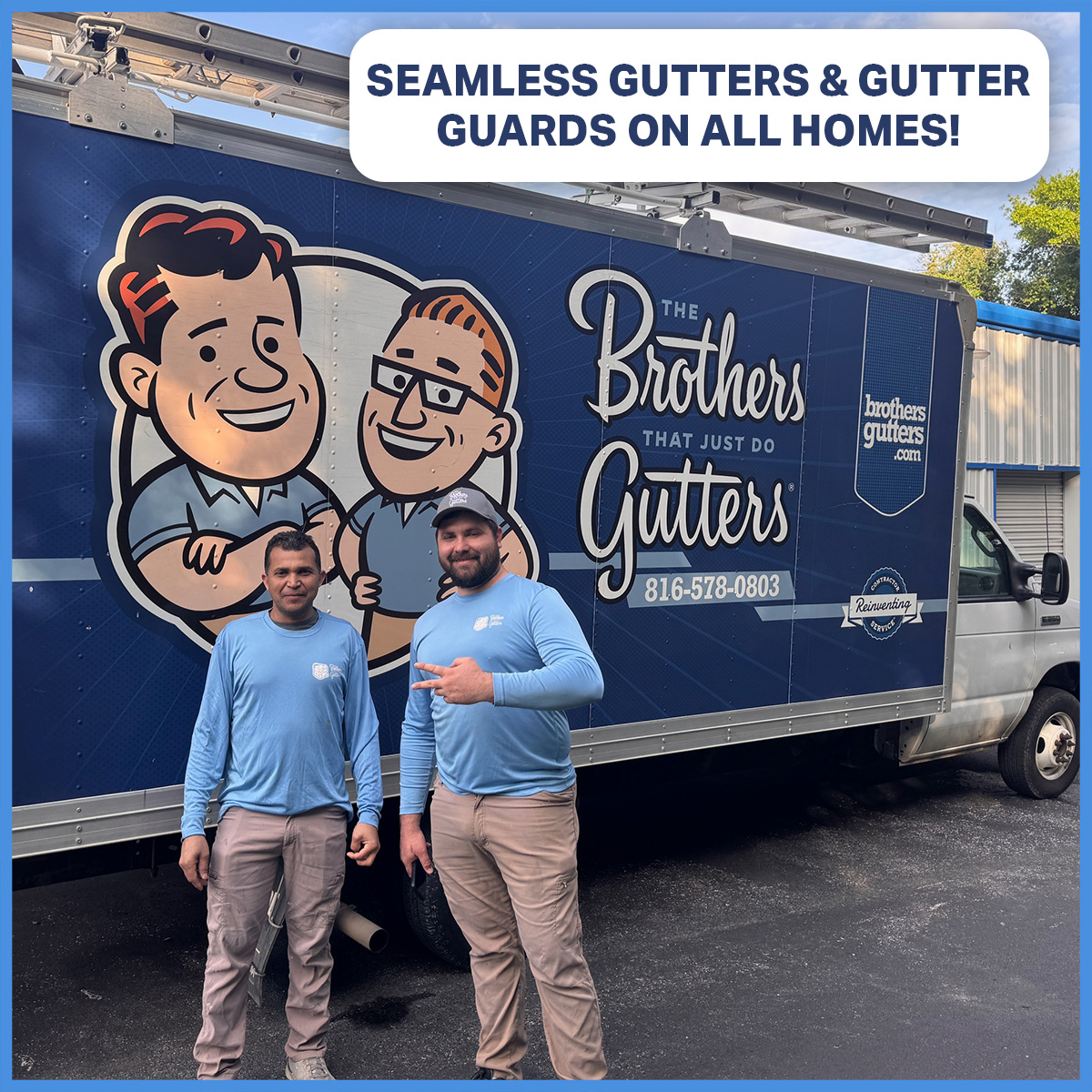 The Brothers that just do Gutters - Pensacola Facebook ad: Friendly Team & Flawless Gutters