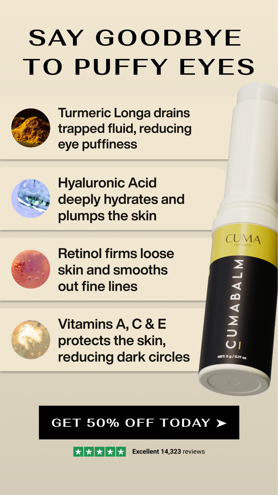 CUMA Skincare Facebook ad