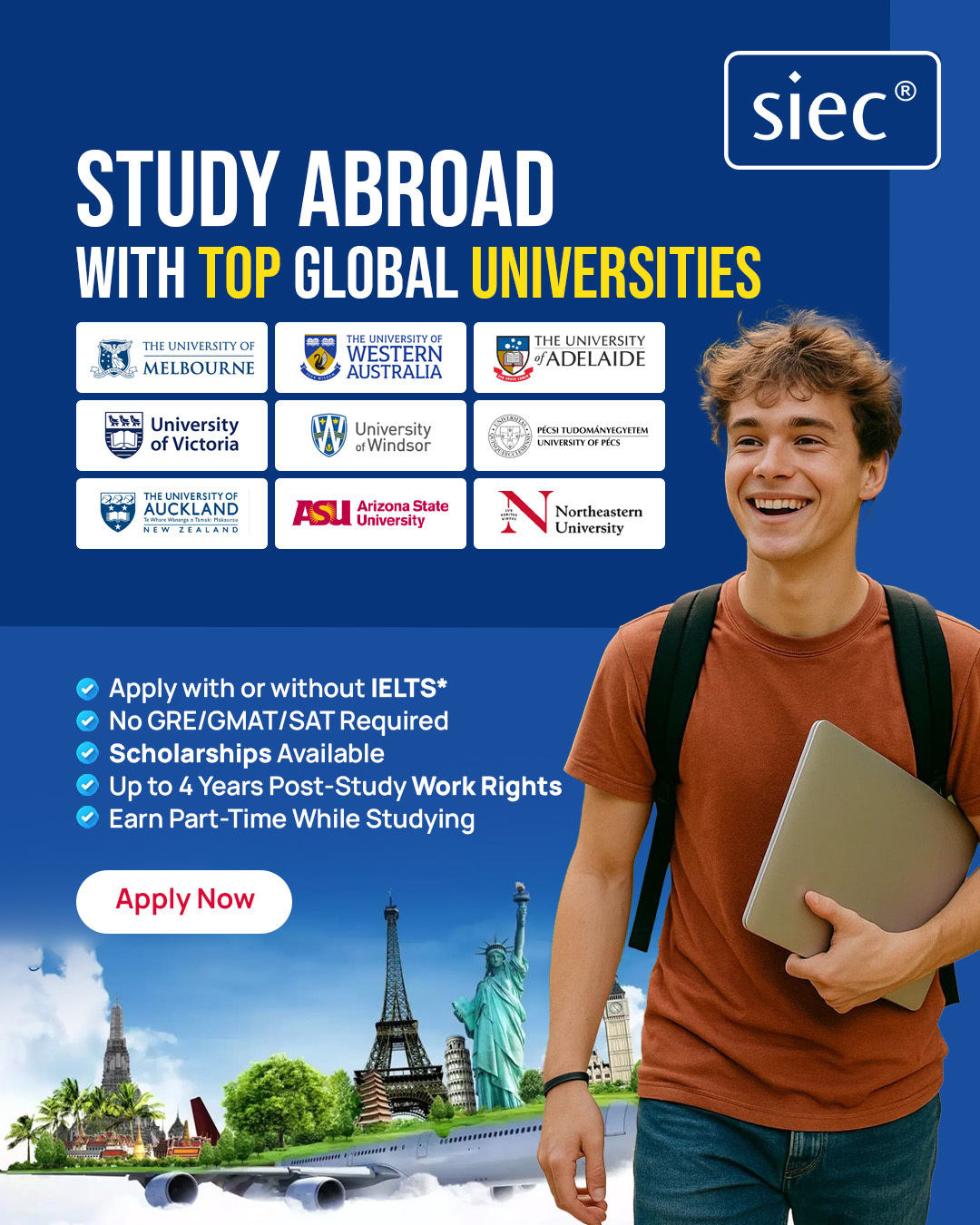 SIEC Education Pvt Ltd Facebook ad: Study Abroad With Top Global Universities
